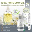 Y-NOT NATURAL Omega 369 Oil, 200ml (Australian 100% Pure and Natural Emu Oil) with Lemon Myrtle Essential Oil